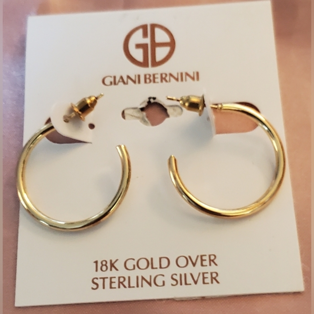 Giani Bernini 18K Gold Over Sterling Silver Hoop Earrings